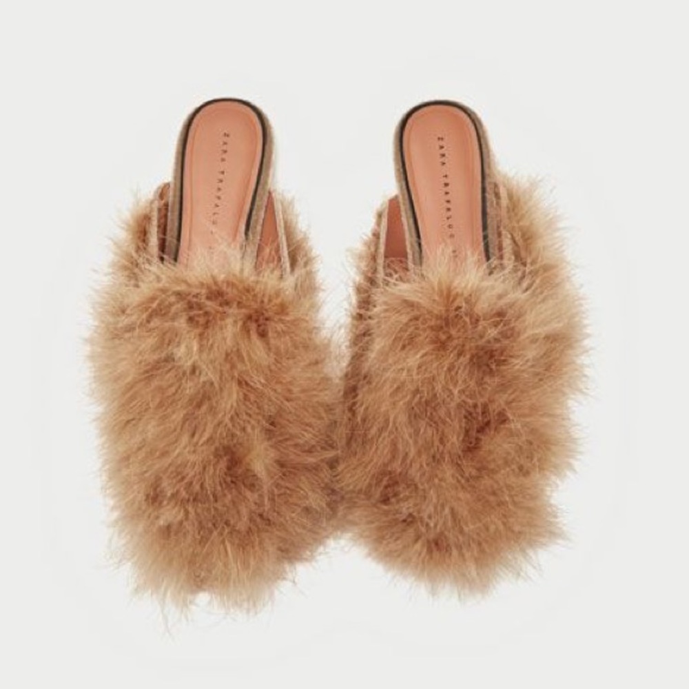 Zara feathered mule